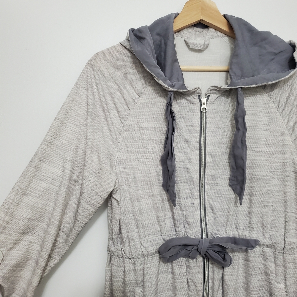 Lululemon 6 Vitality Jacket Heathered Light Grey Oversized Lightweight Long Coat
